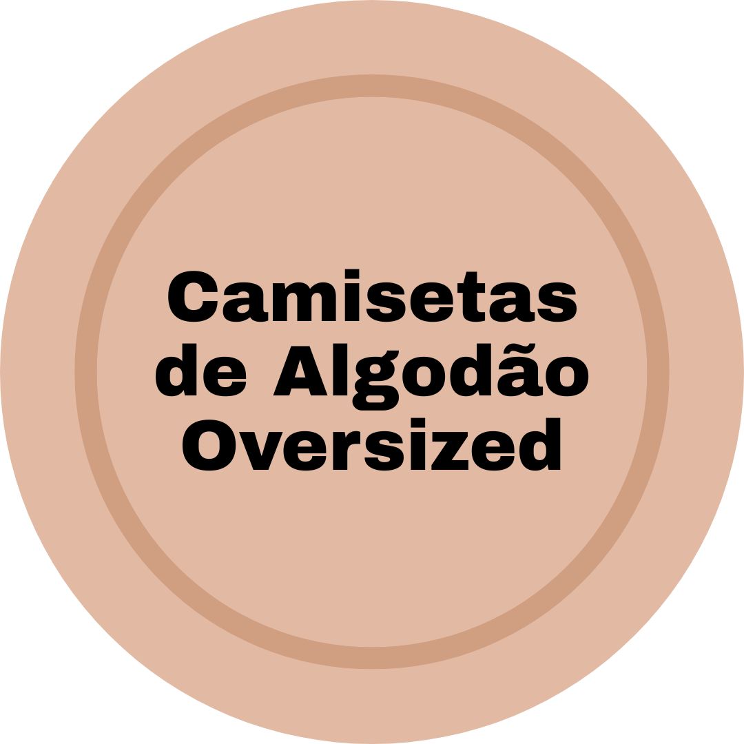 Camisetas de Algodão Oversized