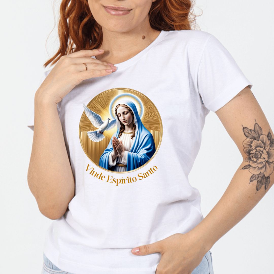 Camiseta Feminina Baby Look Maria Espirito Santo - REF 17