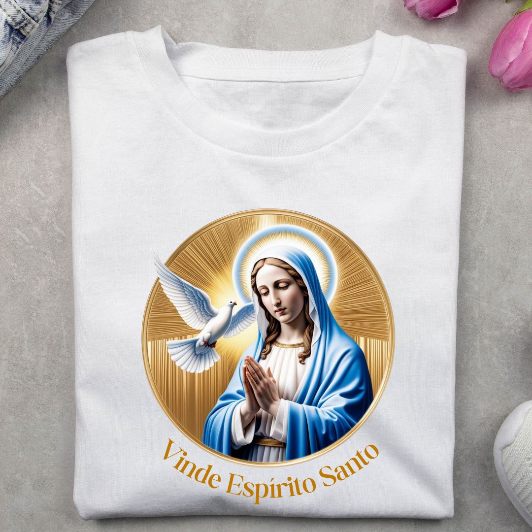 Camiseta Feminina Baby Look Maria Espirito Santo - REF 17