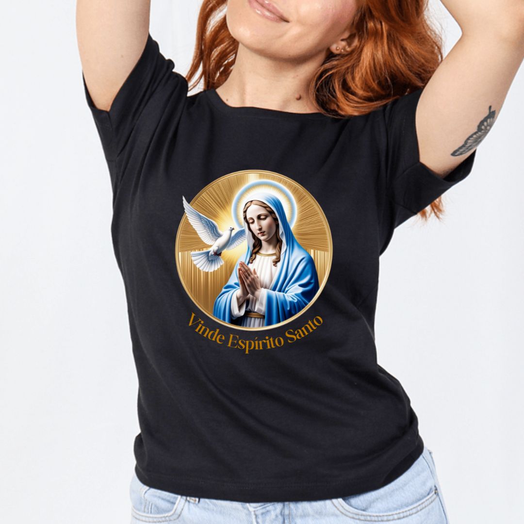 Camiseta Feminina Baby Look Maria Espirito Santo - REF 17